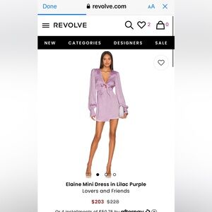 Lovers and friends silk mini dress